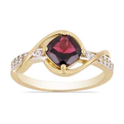 BUY 925 SILVER REAL RHODOLITE GEMSTONE CLASSIC RING